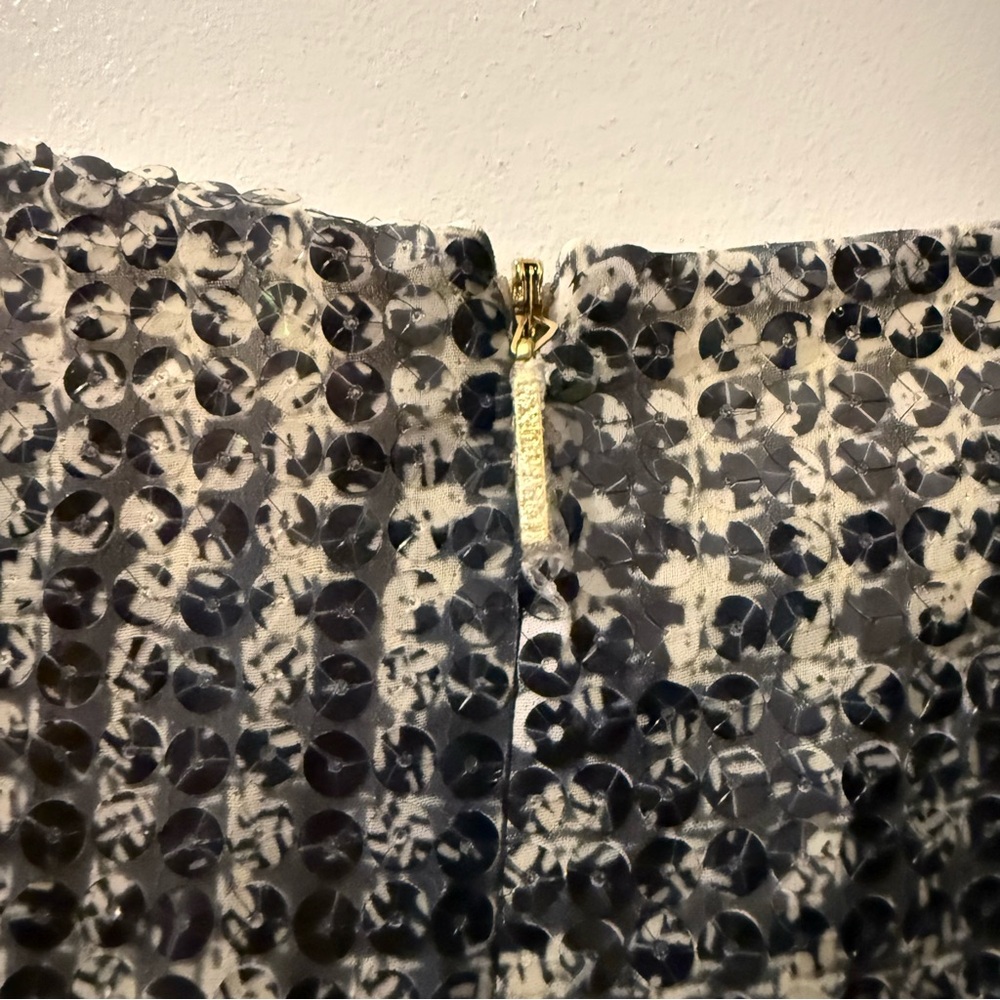 NWT Tory Burch Sequin Plaid Shift Dress - Picture 4 of 4